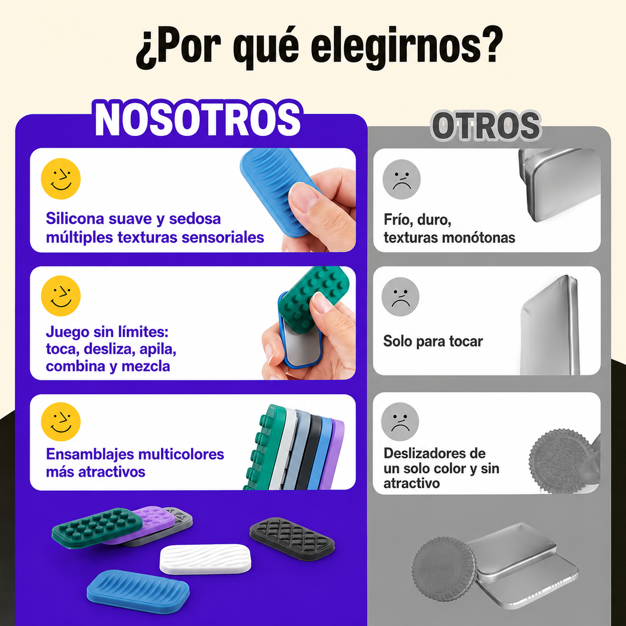 Fidget Slider Magnético Antiestrés