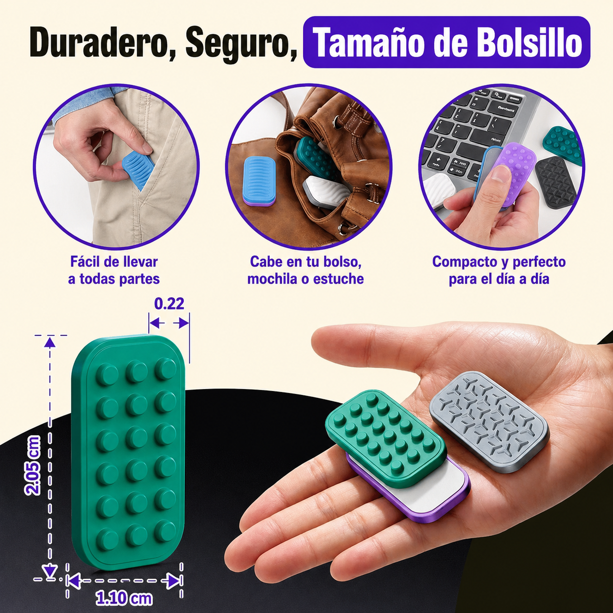 Fidget Slider Magnético Antiestrés
