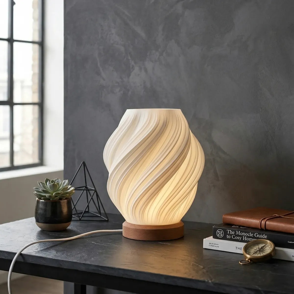 Lampara de diseño de espiral Elegante